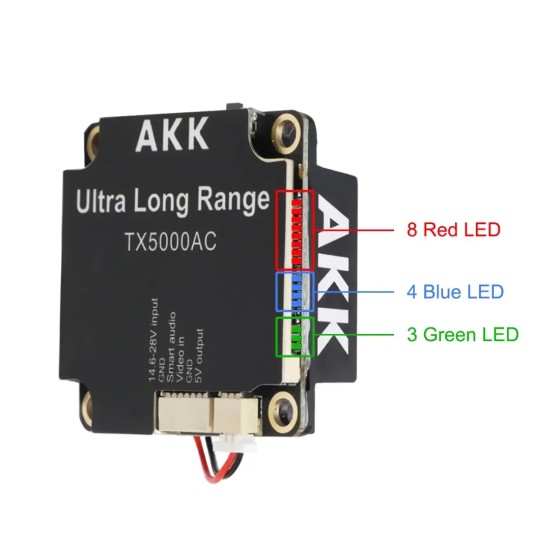 Original AKK TX5000AC All Channels Ultra Wide Band 96CH VTX Video RC Drone Airplane Ultra Long Range Drones Accessories